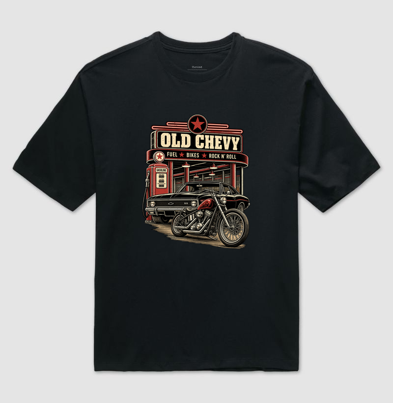 Fuel & Chrome | Steel & Wheels - Old Chevy - Camiseta Oversized