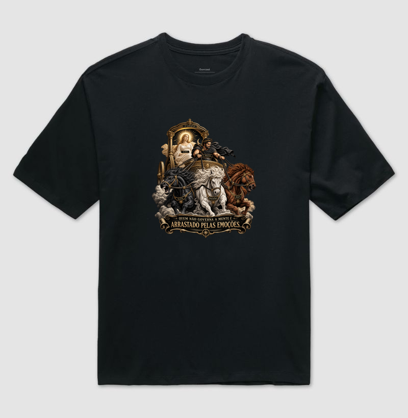 Quem Não Governa a Mente É Arrastado Pelas Emoções. - Camiseta Oversized