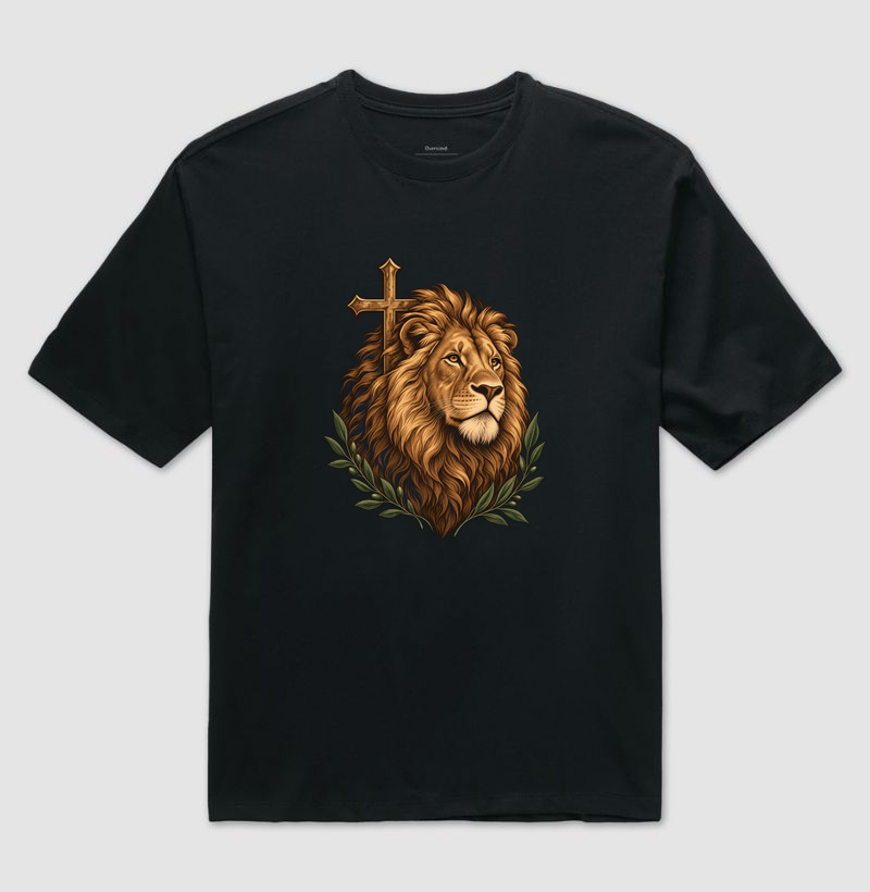 Leão de Judá - Cristo Vivo - Camiseta Oversized