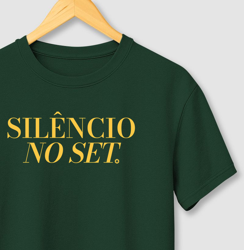 Camiseta Silêncio no Set
