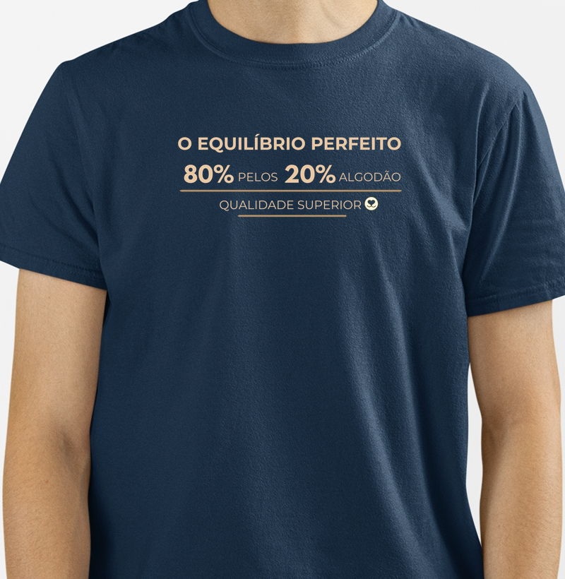 80%Pelos e 20%algodão 