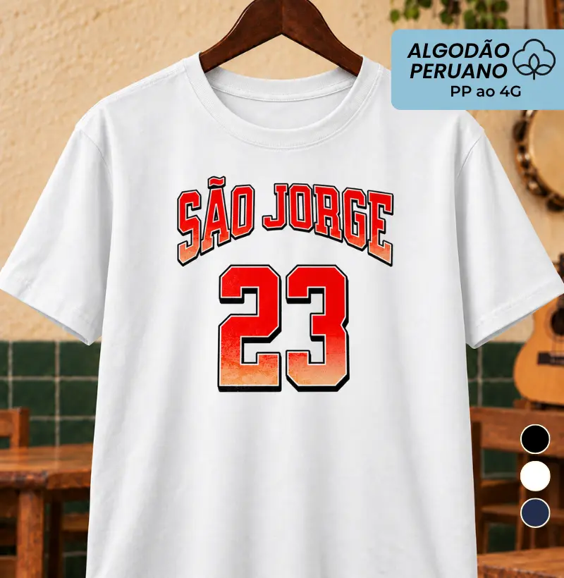 São Jorge 23 - Camiseta Algodão Peruano