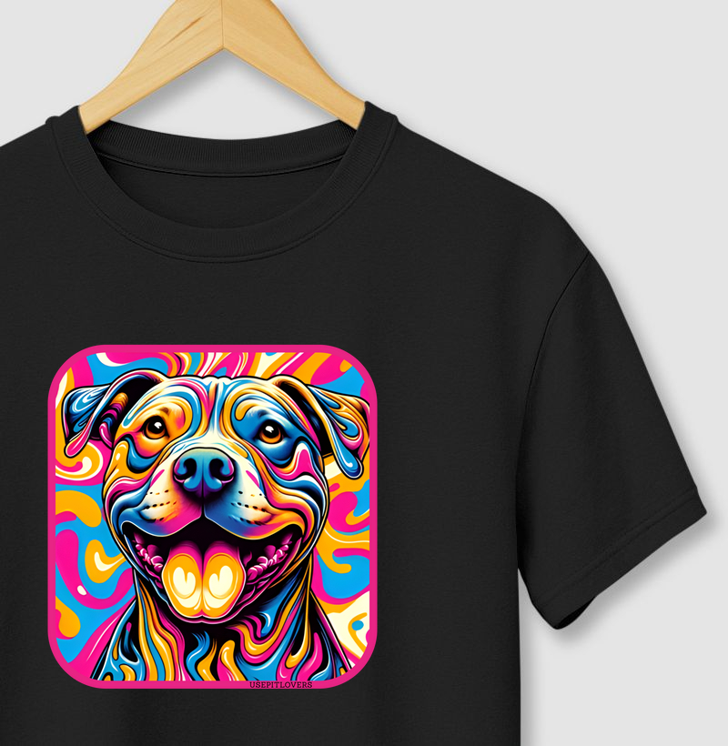 PIT BULL FELIZ ART COLORIDA