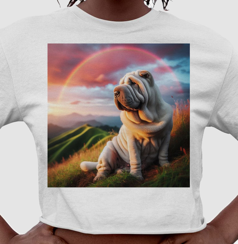 Sharpei Over the Rainbow - Crooped
