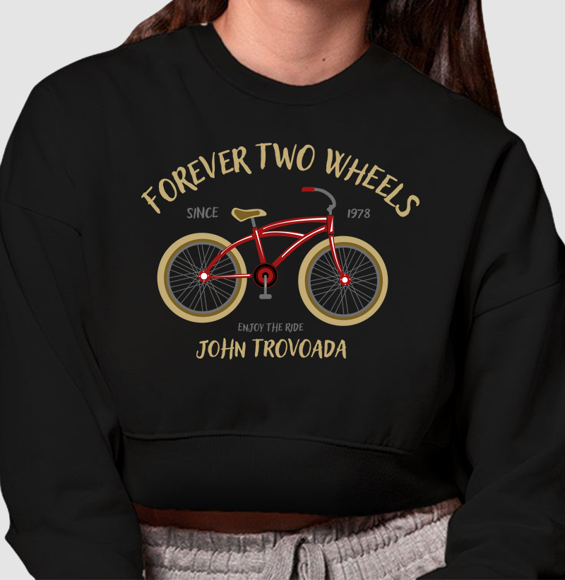 Cropped Moletom Forever Two Wheels