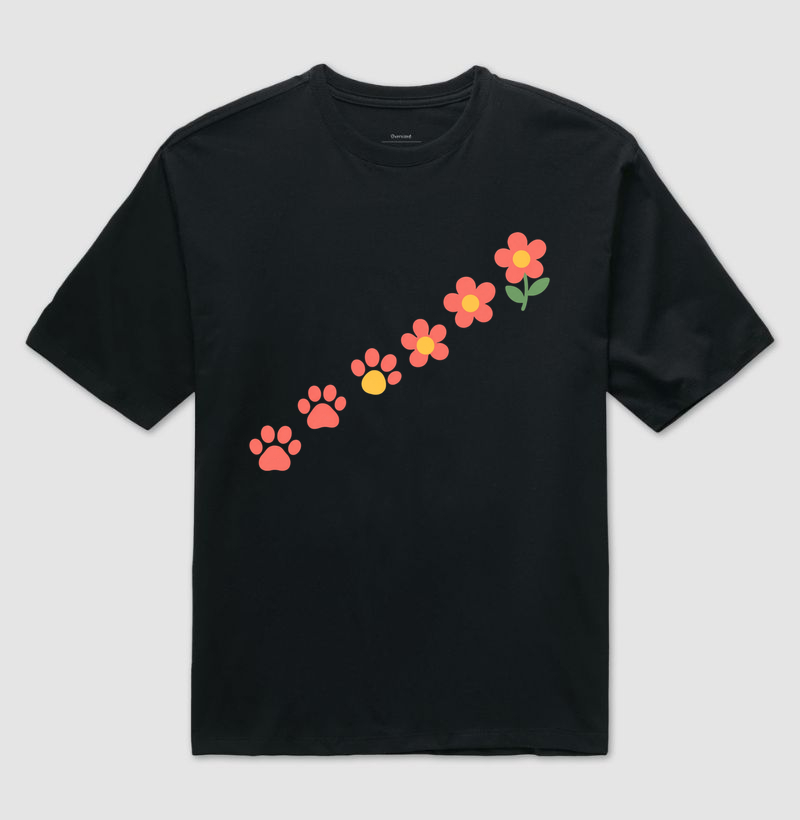 Flor & Patas - Camiseta Oversized