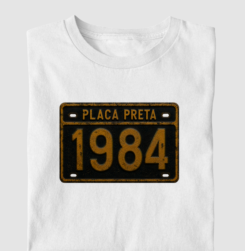 Camkseta Placa Preta 1984