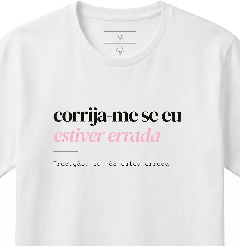corrija-me se estiver errada