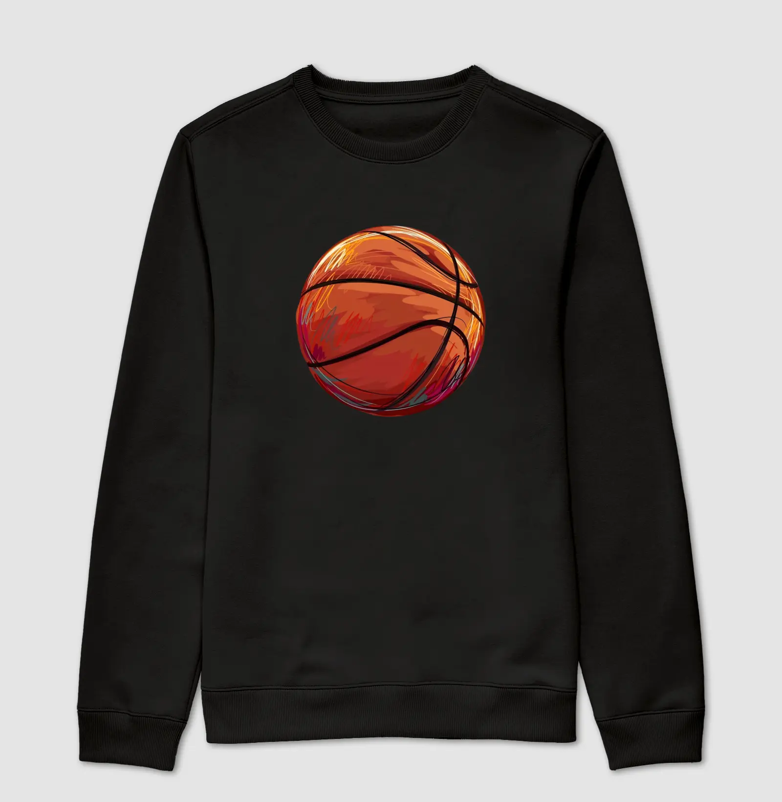 Moletom Suéter Basquete Bola Desenhada