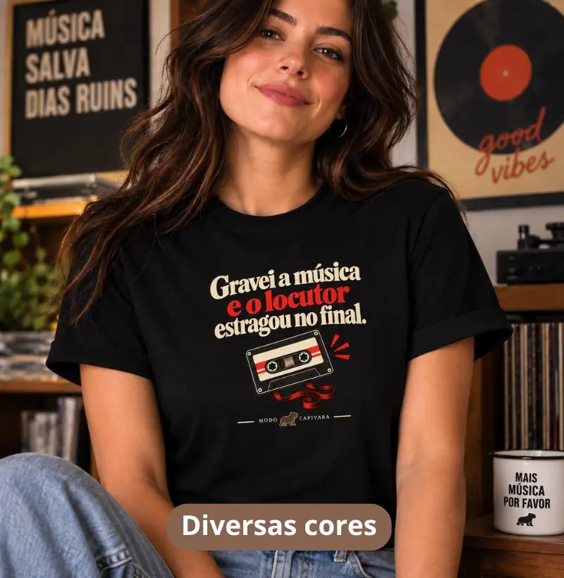 GRAVEI A MÚSICA E O LOCUTOR ESTRAGOU O FINAL - Modo capivara - Camiseta