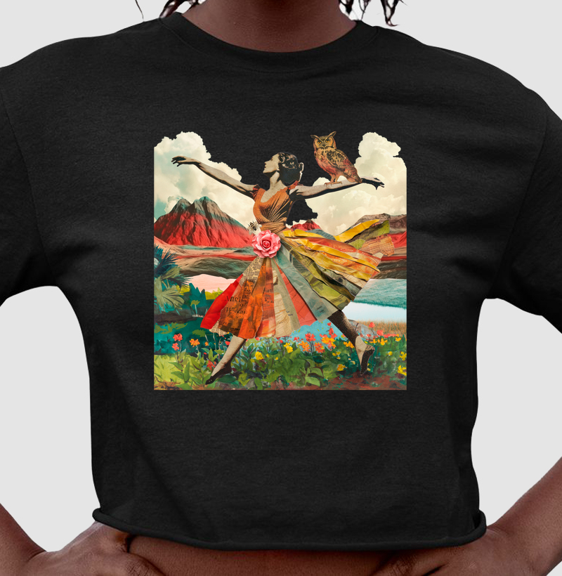 Colagens - Voo da moça Cropped