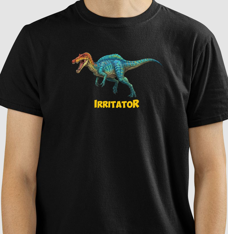 Camiseta Dinossauro Irritator Algodão Premium Dinoloco