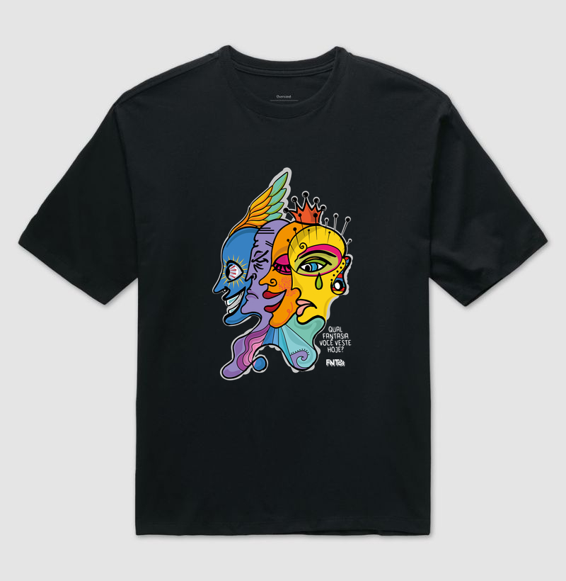 T-SHIRT OVERSIZED "DIA" / MÁSCARAS