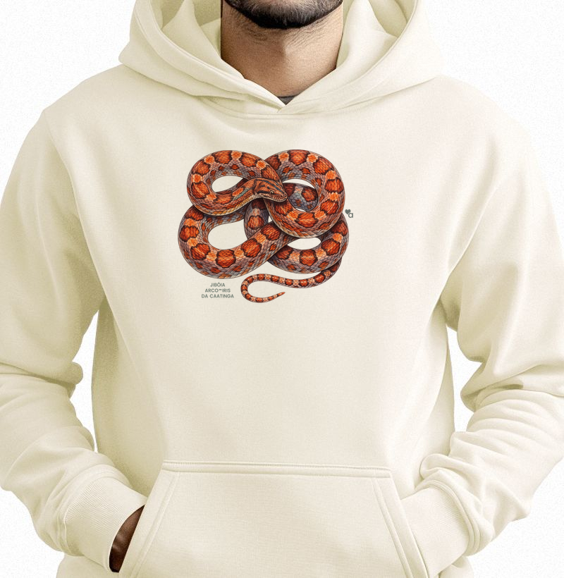 Répteis - Jibóia-arco-íris da Caatinga - Moletom Hoodie