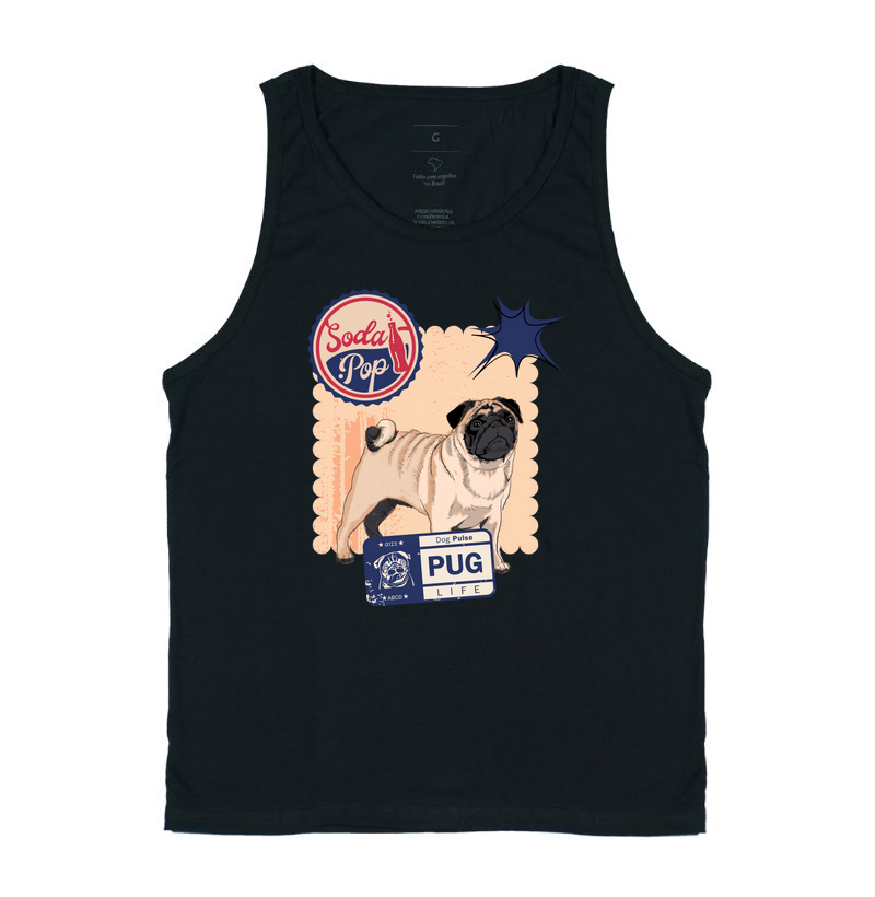 Camiseta Regata Dog Pulse – Pug Life Soda Pop