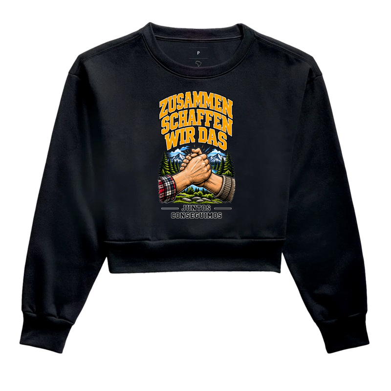 Zusammen schaffen wir das - Cropped Moletom