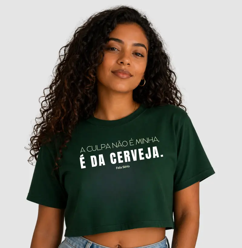 Cropped A Culpa é da Cerveja Minimalista 