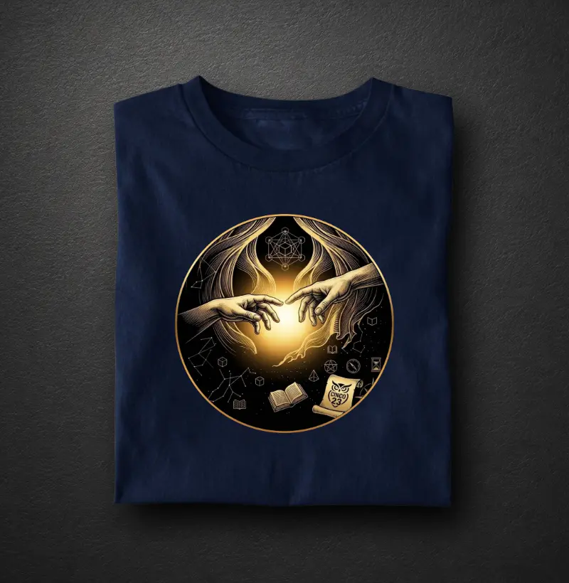 Camiseta: Deus, o homem e a coruja