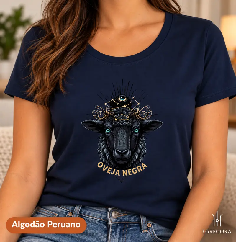Oveja Negra - Camiseta Algodão Peruano