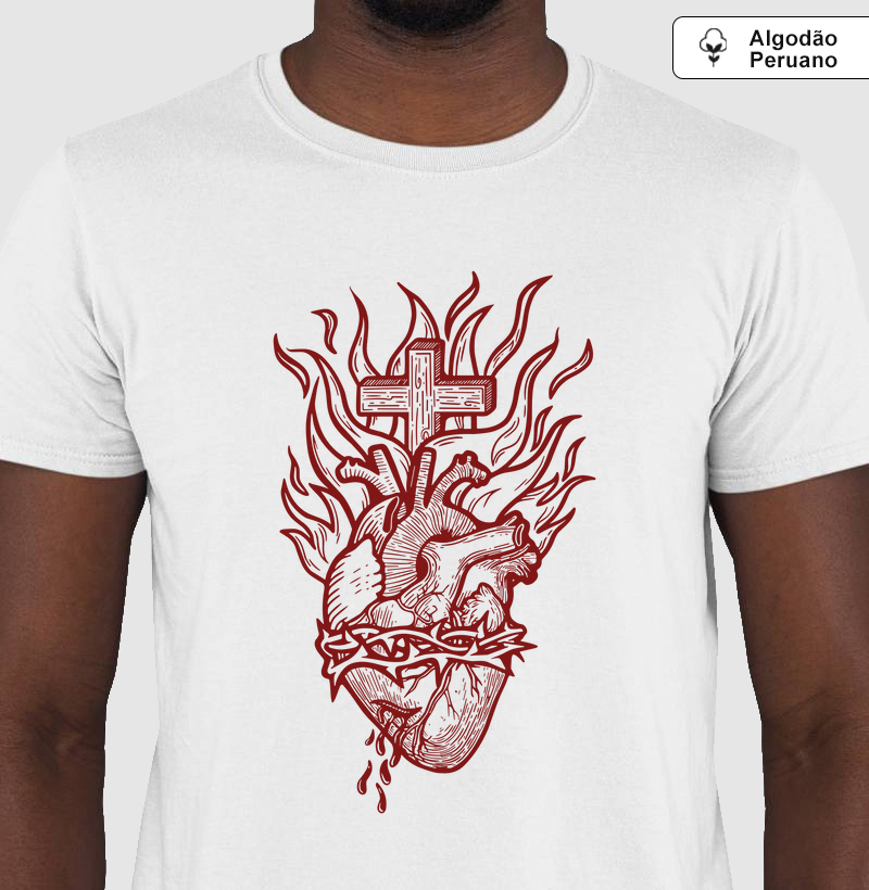 Sagrado Coração de Jesus Glorioso - Algodão Peruano