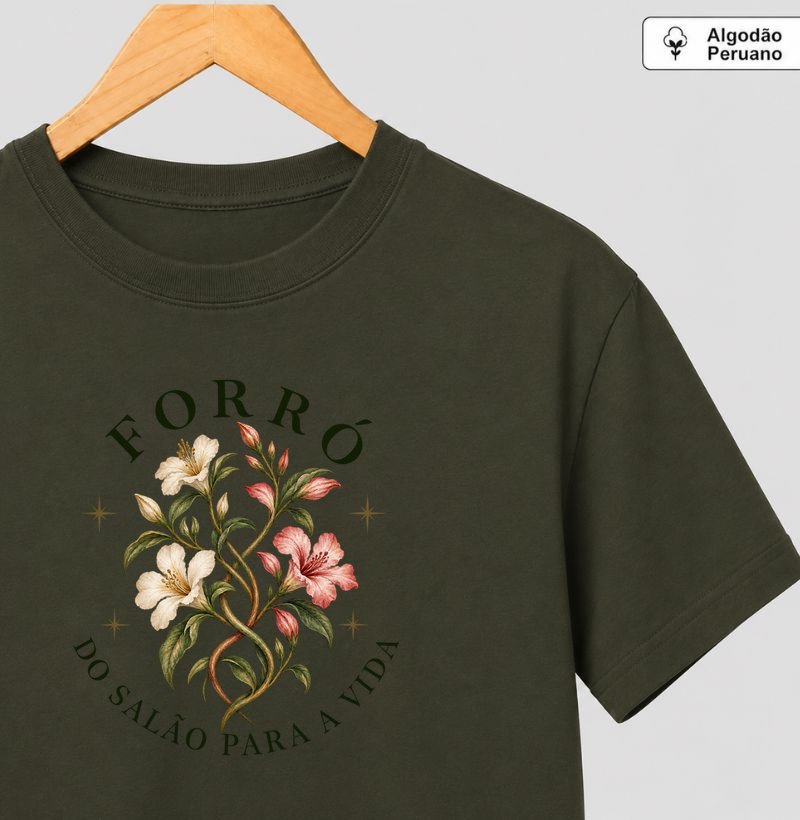 Forró — do salão para a vida - Camiseta Algodão Peruano
