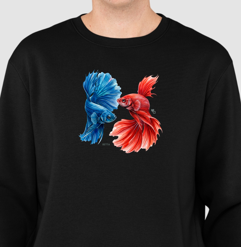 Peixes - Bettas - Moletom Suéter