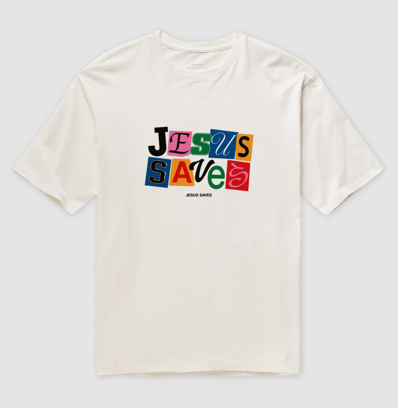 Jesus saves - letras estilo revista