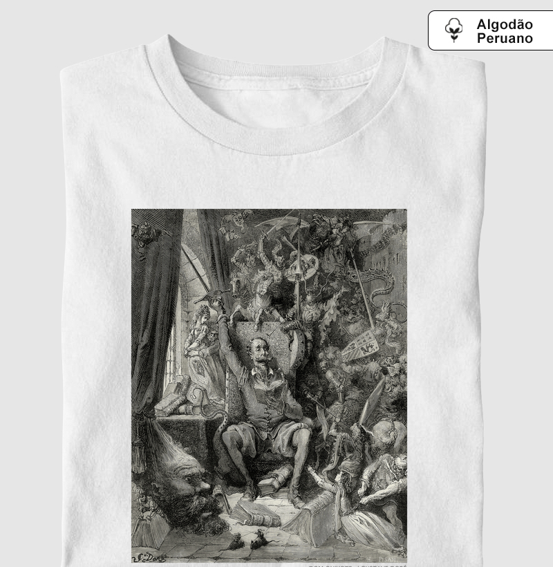 Camiseta algodão peruano Dom Quixote - Gustave Dore