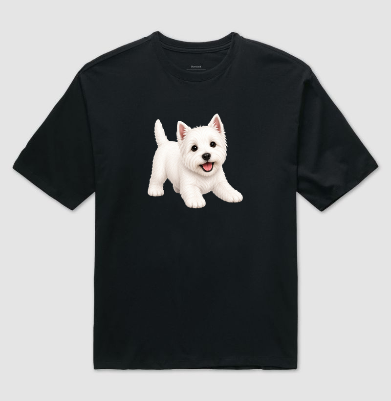 West Terrier - Desenho Animado - Camiseta Oversized