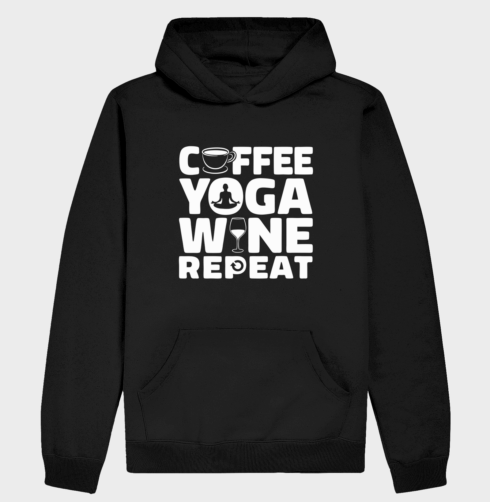 Coffee, Yoga, Wine, Repeat