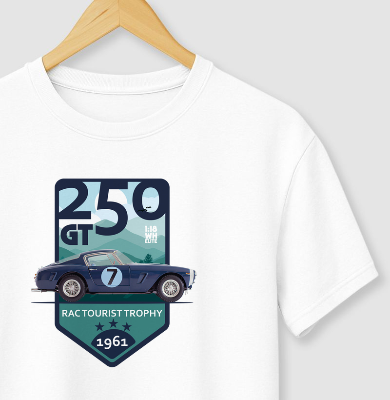 Camiseta estampada para colecionador miniatura 1:18 Ferrari 250 GT
