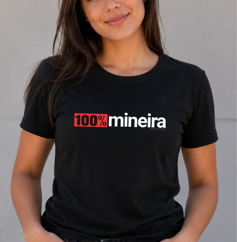 Camiseta 100% Mineira | Minimalista Moderna | Orgulho das Gerais - Algodão Peruano