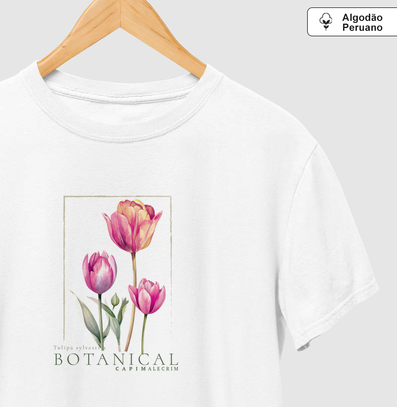 T-shirt Botanical Tulipas Lilás