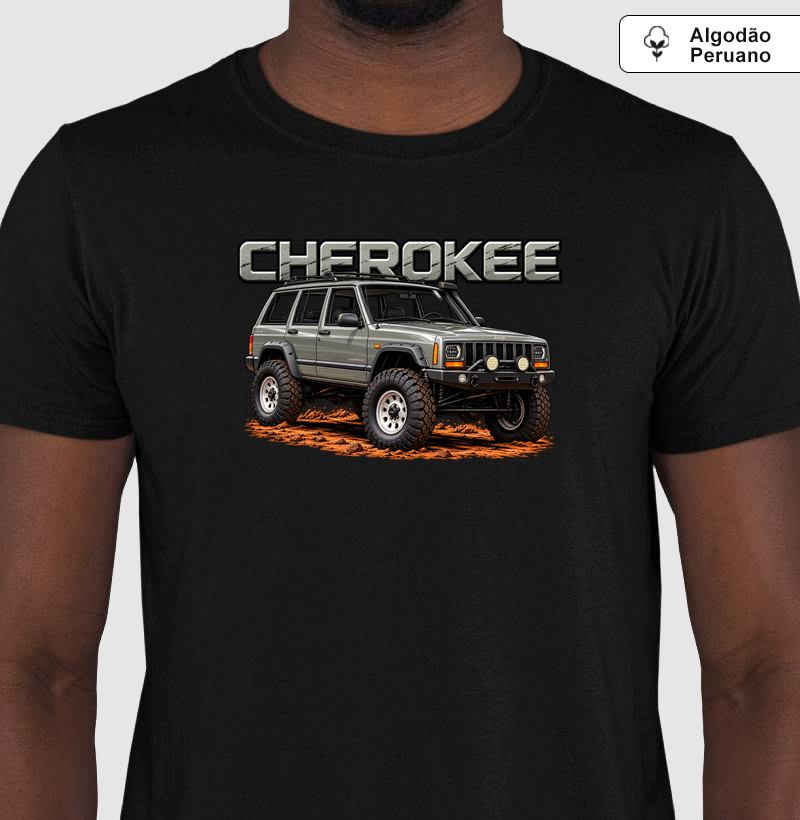 Camiseta em algodão peruano Cherokee