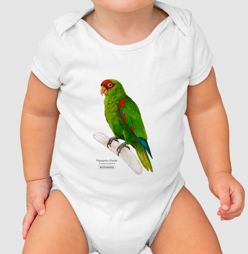 Aves do Brasil - Papagaio-charão - Body Infantil