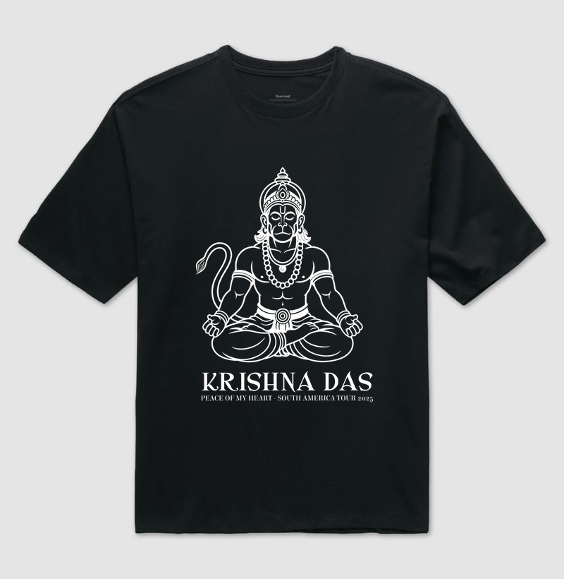 Hanuman - Camiseta Oversized - Estampa Branca