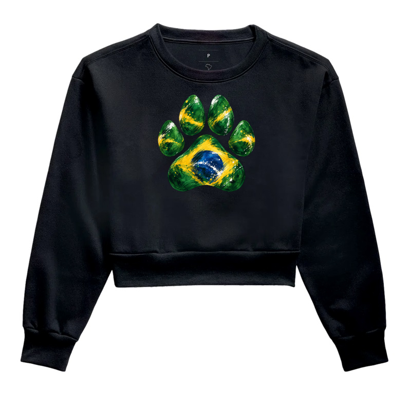 Brasil em Pinceladas - Cropped Moletom