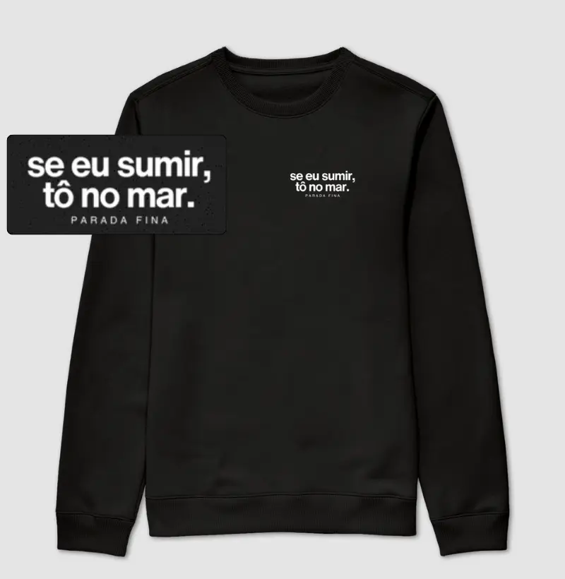 se eu sumir, tô no mar.