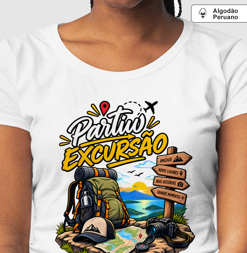 Partiu Excursão — Mochila, Mapa e Aventura