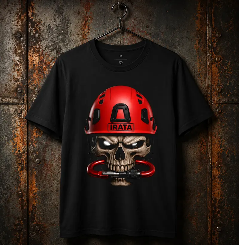 IRATA Skull Red Helmet