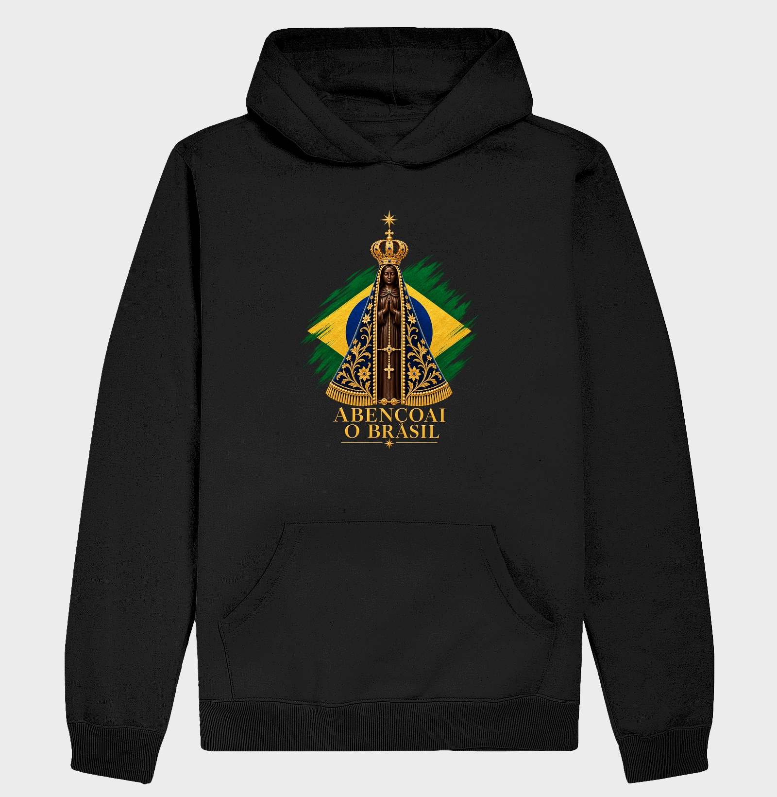 Abençoai o Brasil - Nossa Senhora Aparecida  - Hoodie Moletom