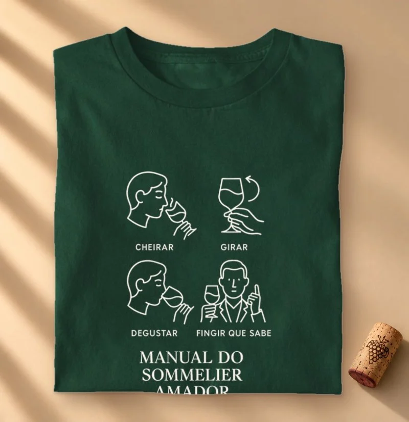 Camiseta Vinho - Manual do Sommelier Amador