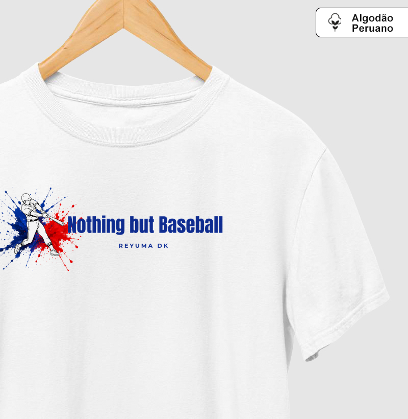 Camiseta Masculina de Algodão Peruano Baseball "Nothing but Baseball" 