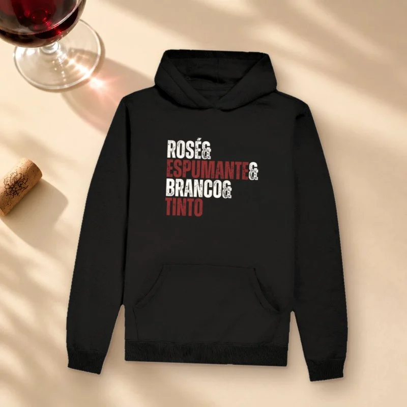 Moletom Tipos de Vinho - Hoodie Moletom