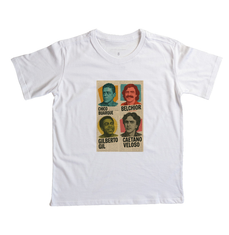 Camiseta Belchior, Chico, Caetano e Gil 