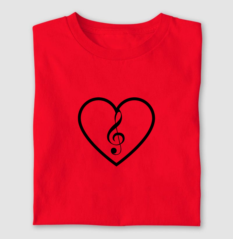 Camiseta Coração Musical