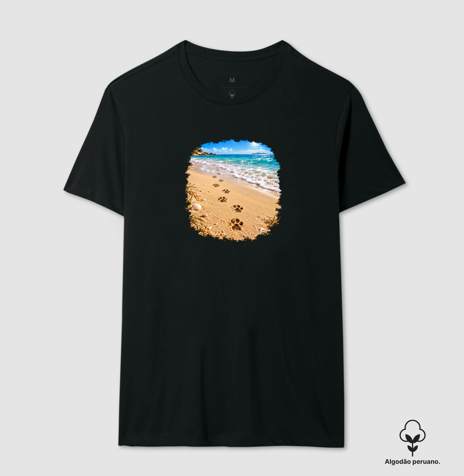 Patinhas na Praia - Camiseta Algodão Peruano