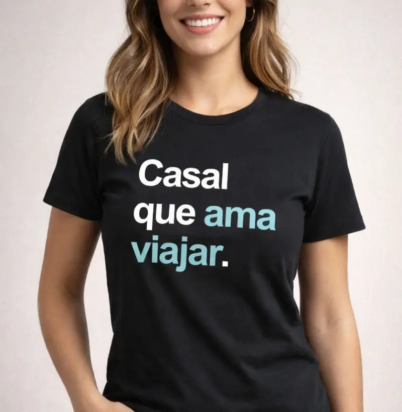 Casal que ama viajar