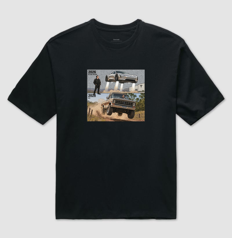 Elon Musk vs Eu - Camiseta Oversized