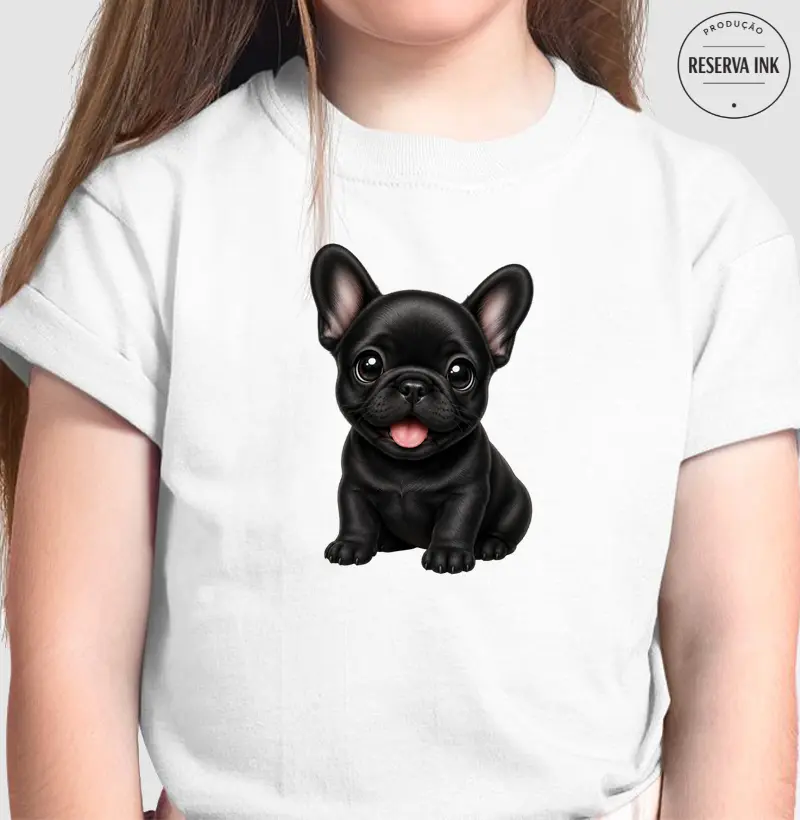 Bulldog (Buldogue) Francês Preto - Desenho Animado
